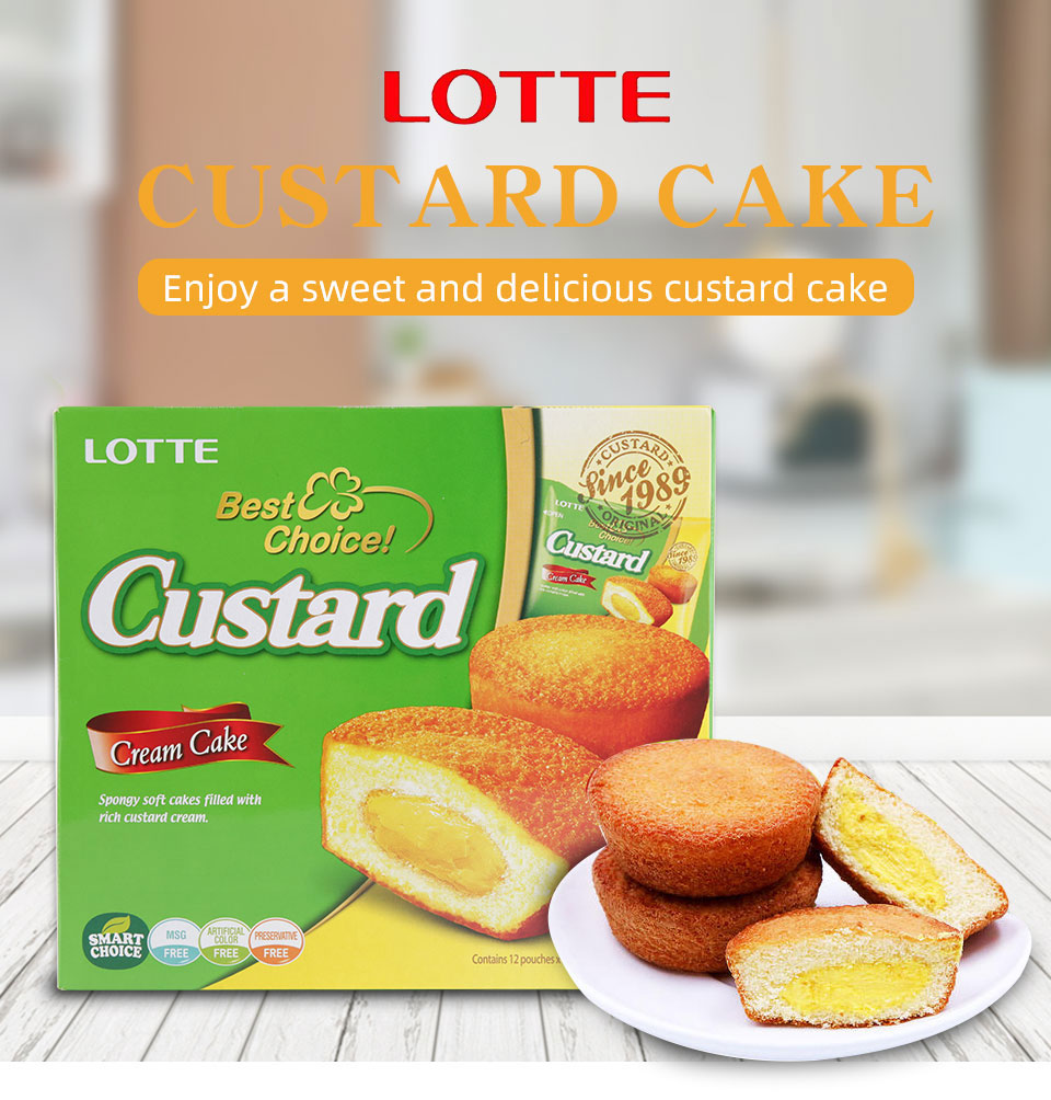 Lotte Custard Cake (23gx12) | T&T Supermarket US
