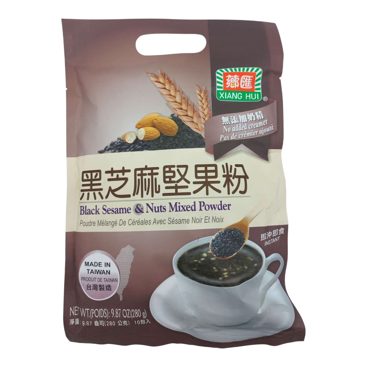 Xiang Hui Black Sesame Nuts Mixed Powder (10x0.98oz) ｜ 大統華超級