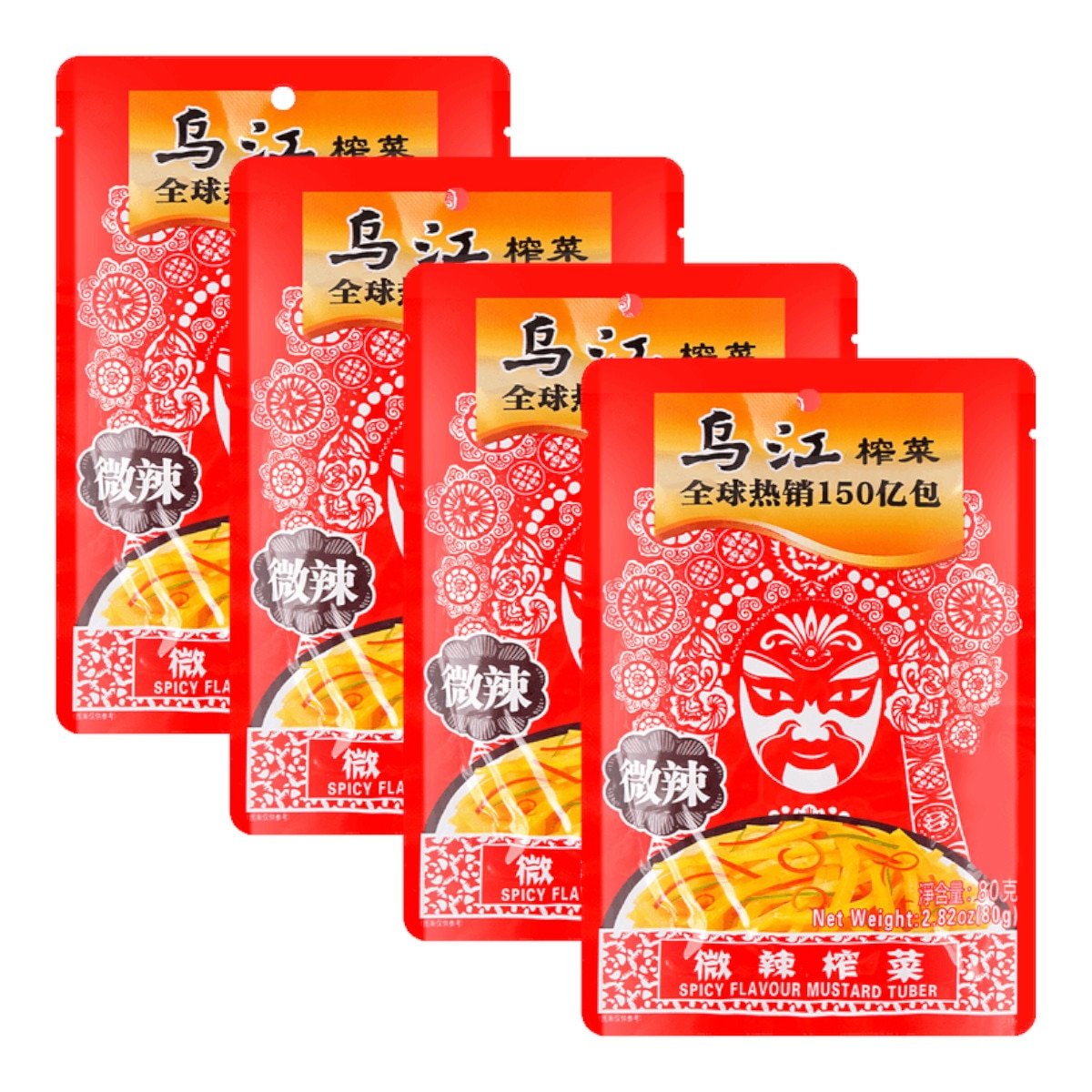 〆鯖辣韮 乌江微辣榨菜(4x2.82oz)