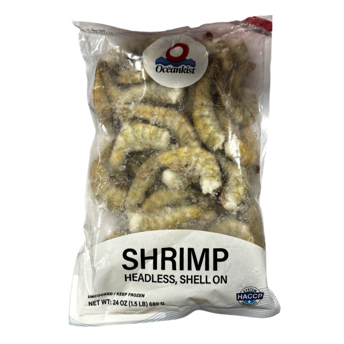 View: Frozen Uncooked Headless Shell-On Shrimp 26/30 (1.5lb)