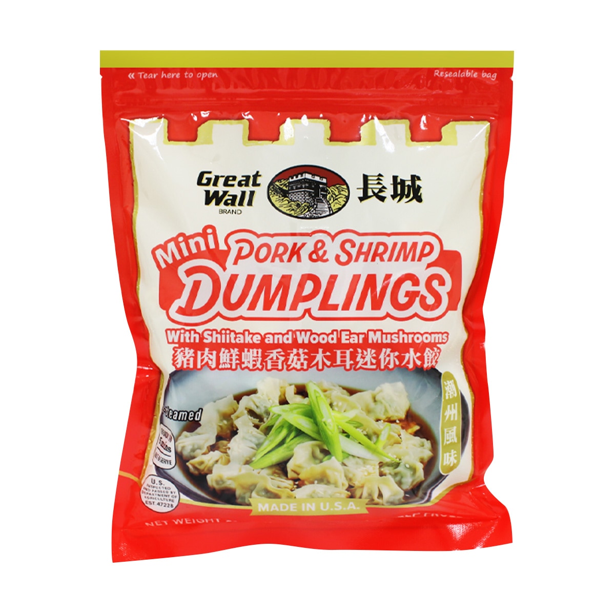长城牌猪肉鲜虾香菇木耳迷你水饺(21oz) | T&T Supermarket US