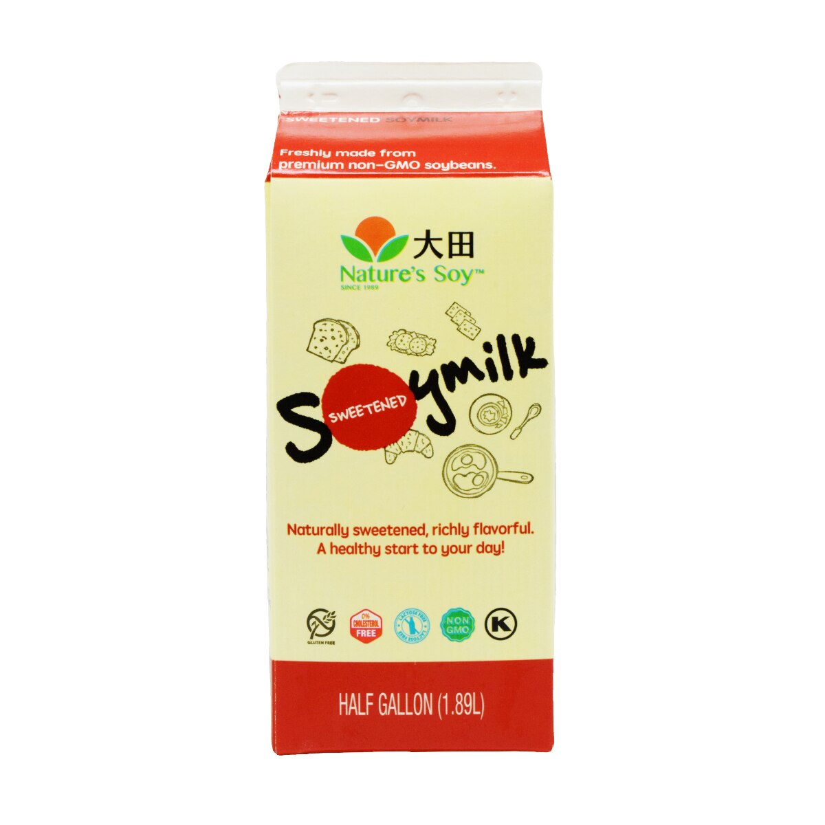 Nature's Soy Sweetened Soy Milk (0.5gal) ｜ 大統華超級市場美國