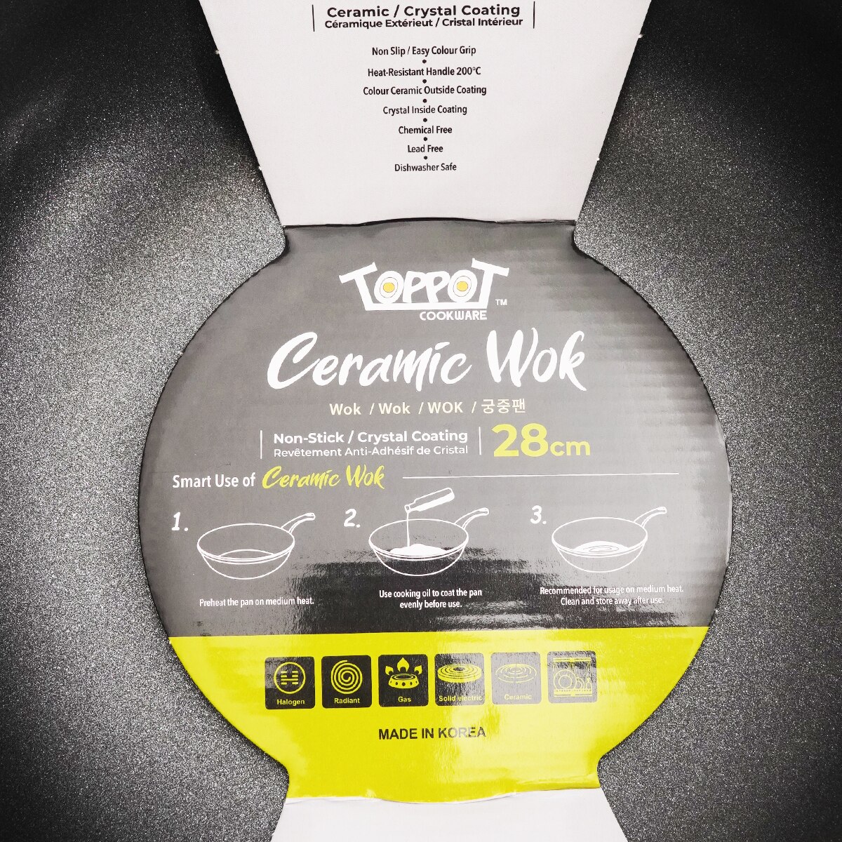 Toppot Cookware 陶瓷炒鍋- 28cm | T&T Supermarket US
