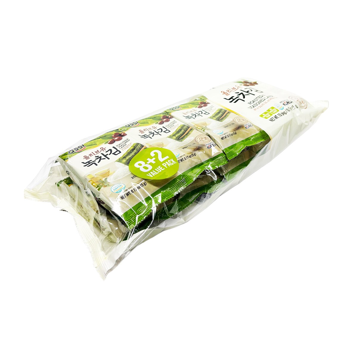 Assi Roasted Seasoned Laver Olive Oil Geen Tea Seaweed (10x0.17oz