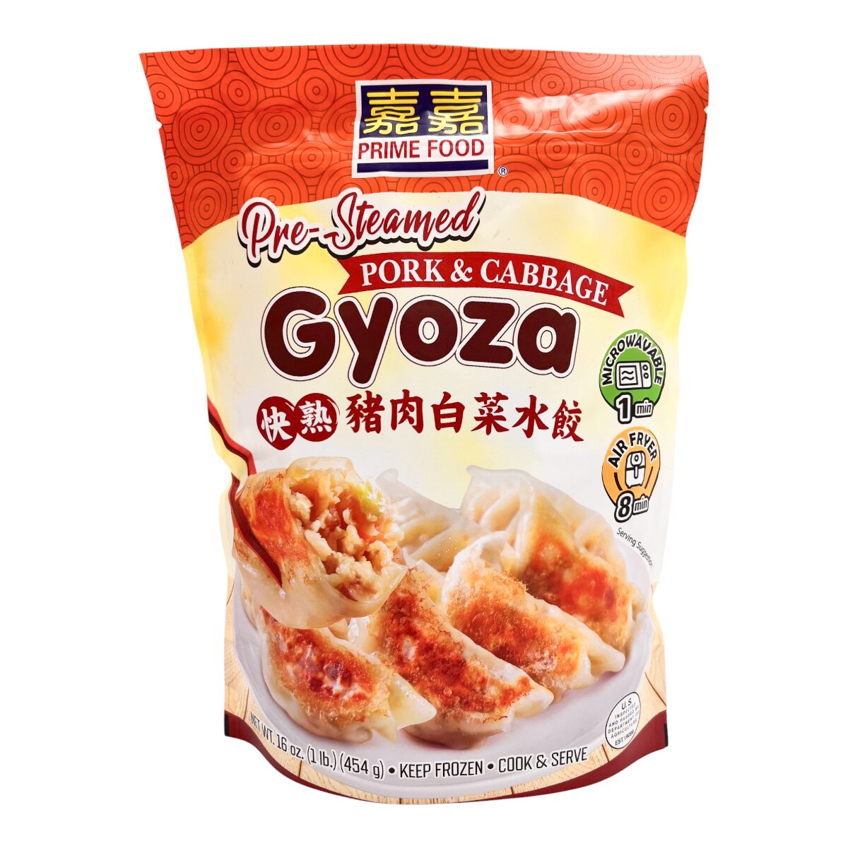 Prime Food Pre-Steamed Pork Cabbage Gyoza (16oz) ｜ 大統華超級市場美國