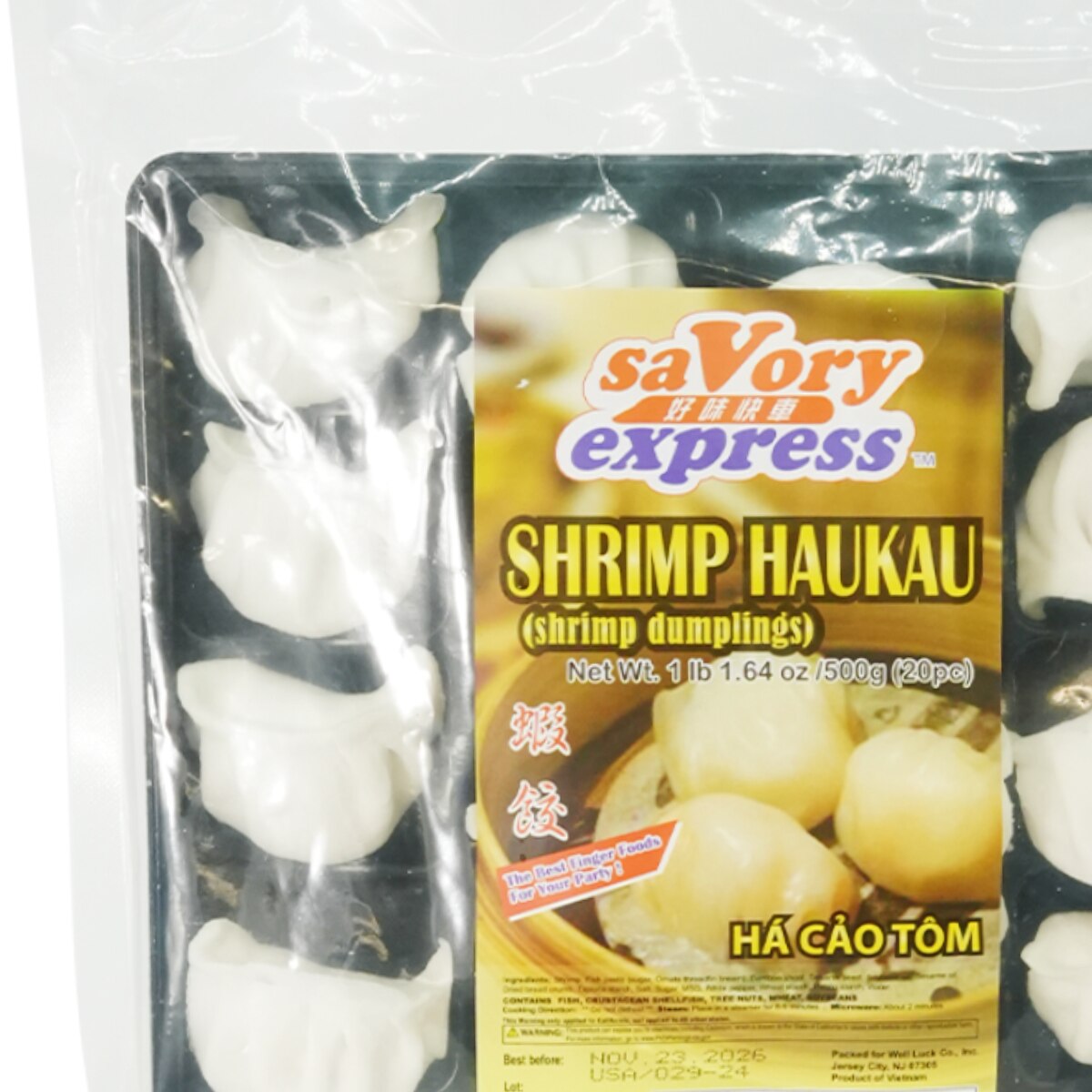 Savory Express Shrimp Haukau Dumplings (1lb 1.64oz) ｜ 大統華超級