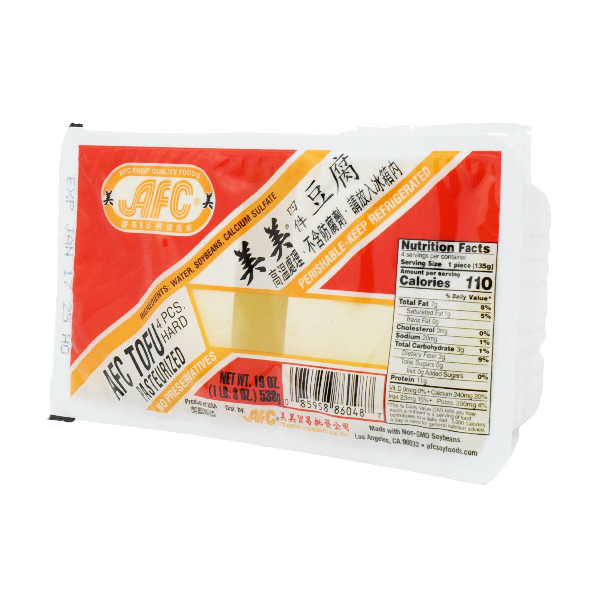 INSIDE TOFA Body Making 19袋 AFC Hard Tofu - 4pcs (19oz) | T&T Supermarket US