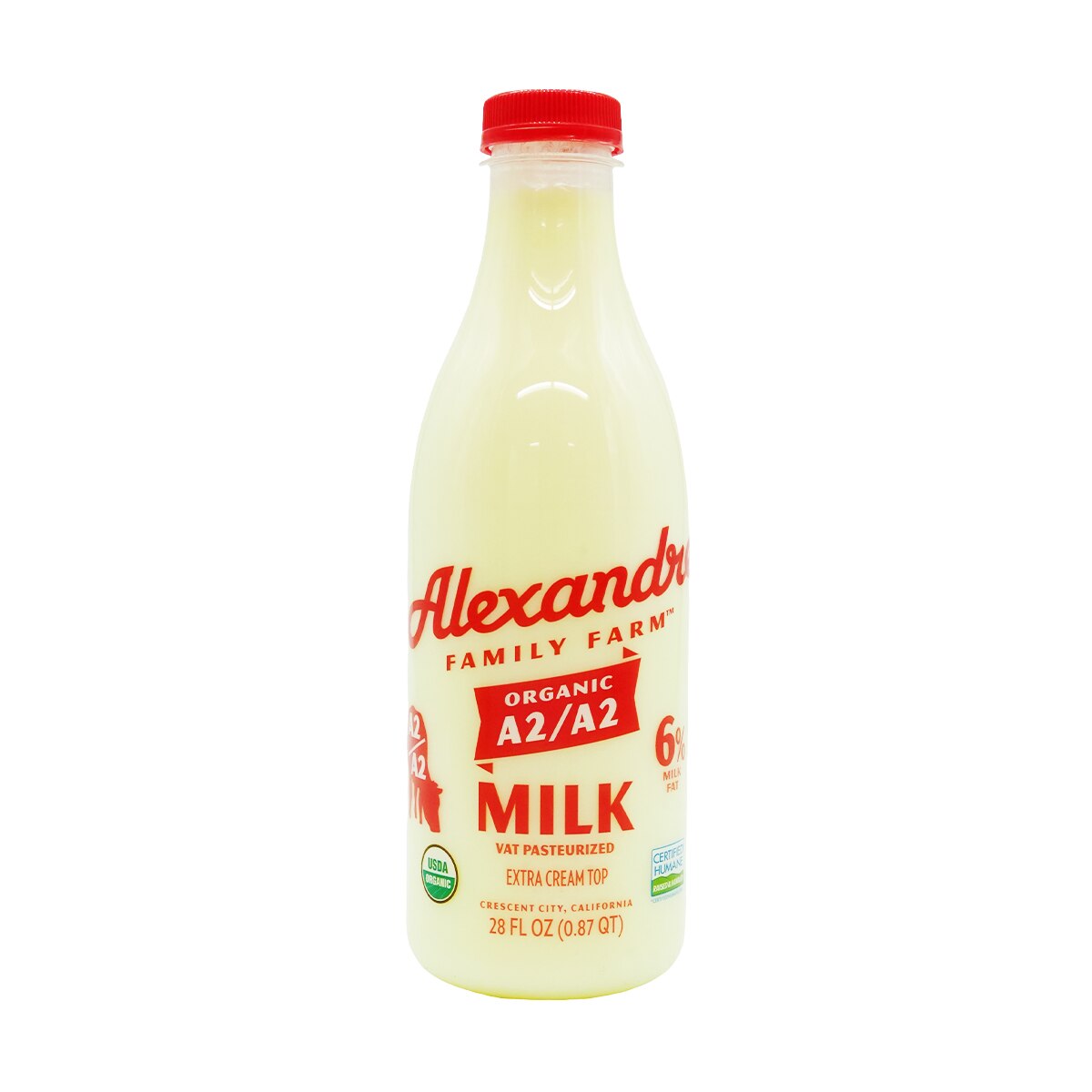 Alexandre Family Farm A2/A2 6% Fat Organic Milk (28fl.oz) | T&T