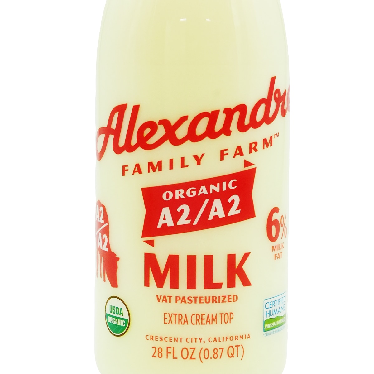 Alexandre Family Farm A2/A2 6% Fat Organic Milk (28fl.oz) | T&T