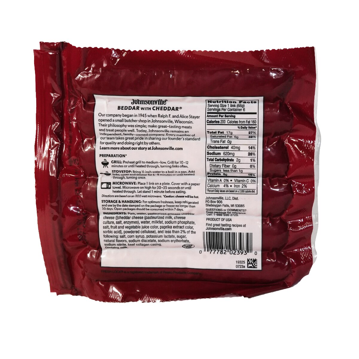 Johnsonville Smoked Cheddar Sausage (14oz) ｜ 大統華超級市場美國