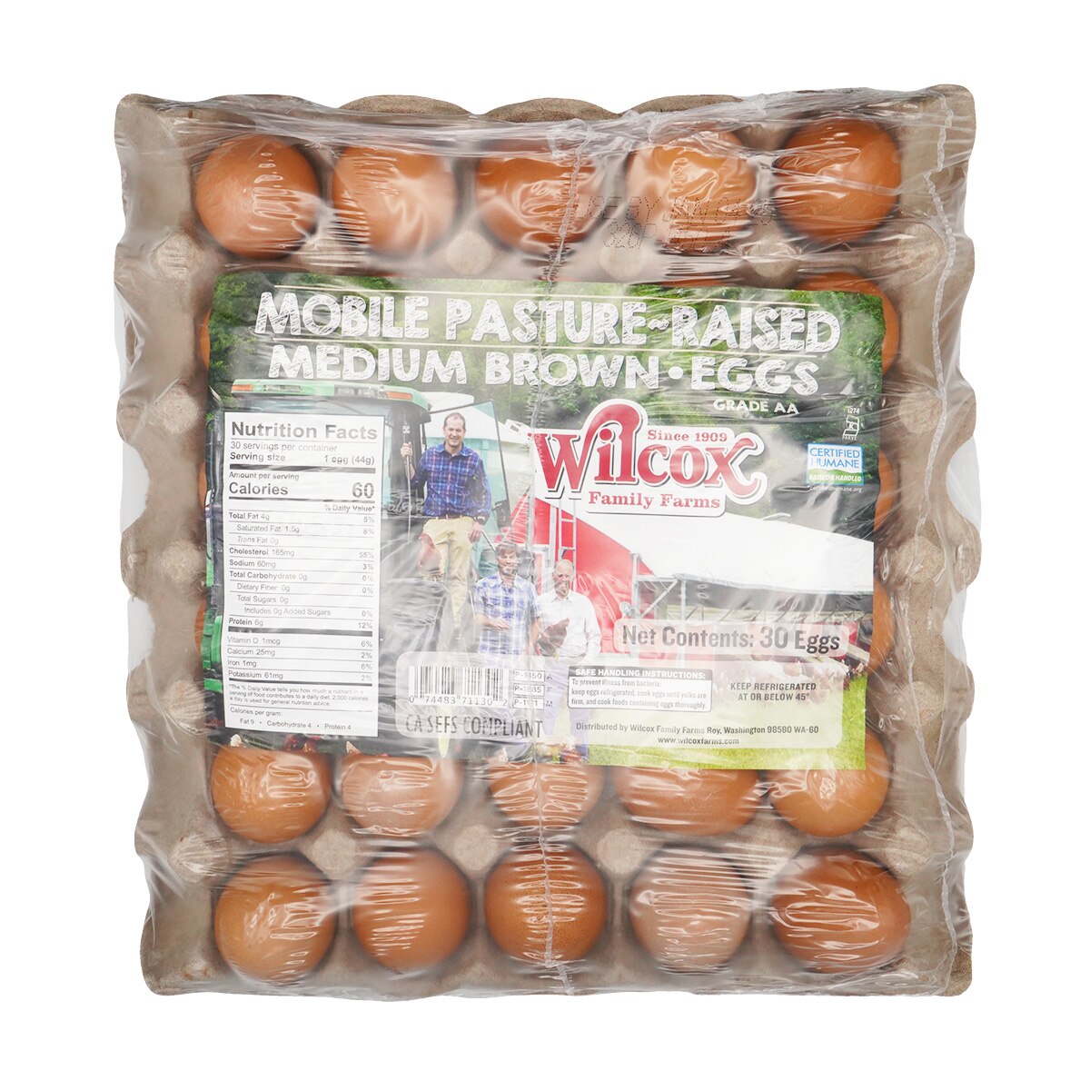 Wilcox Pasture Raised Medium Brown Eggs (30pcs) ｜ 大统华超级市场美国