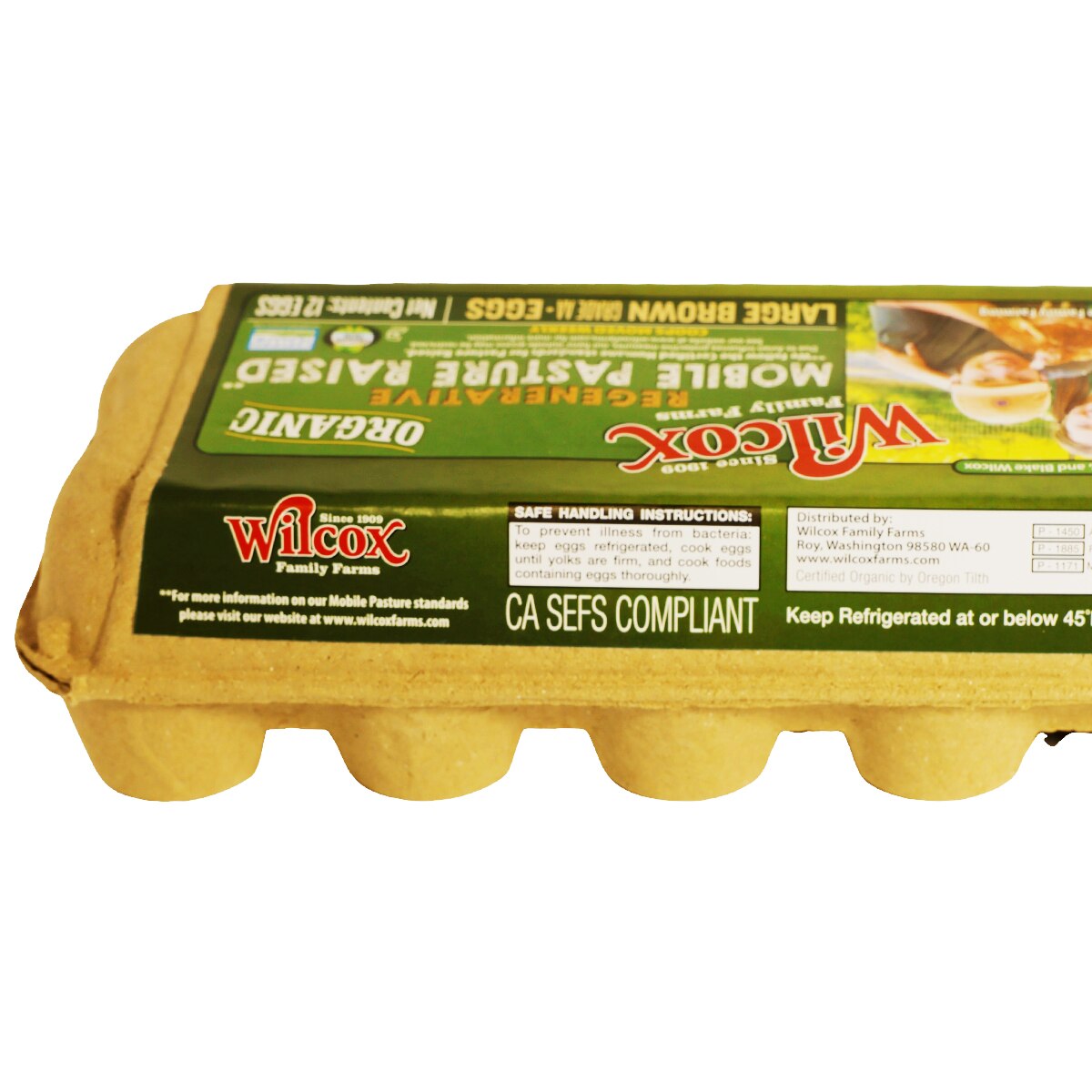 Wilcox Organic Pasture Raised Large AA Brown Eggs (12ct) ｜ 大統華