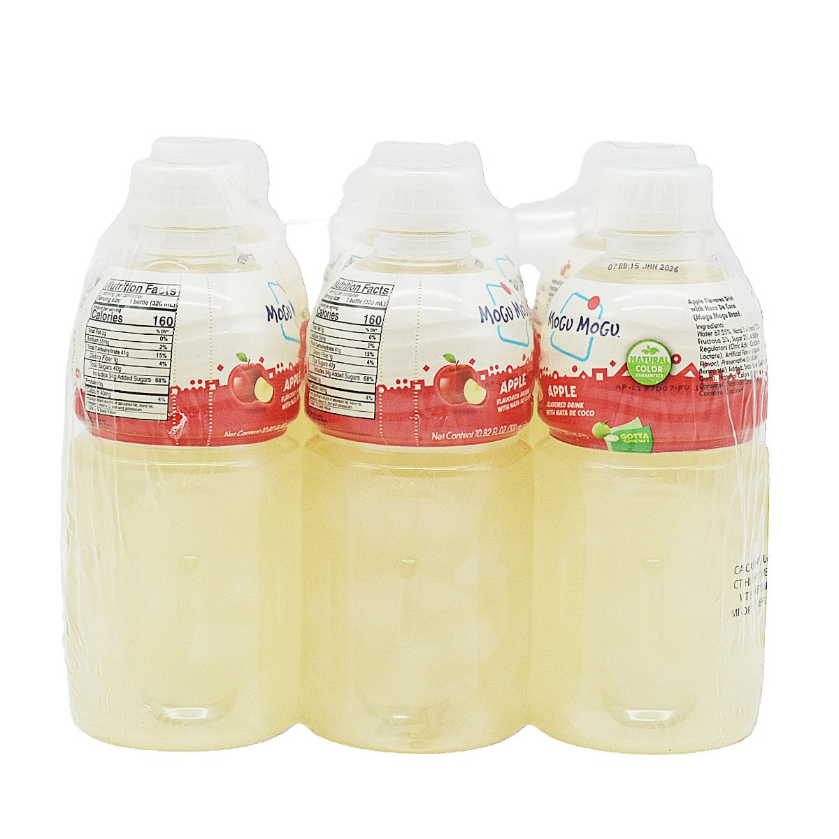 平日発送 mogurin Mogu Mogu Drink with Nata De Coco - Apple Flavor (6x10.82fl.oz