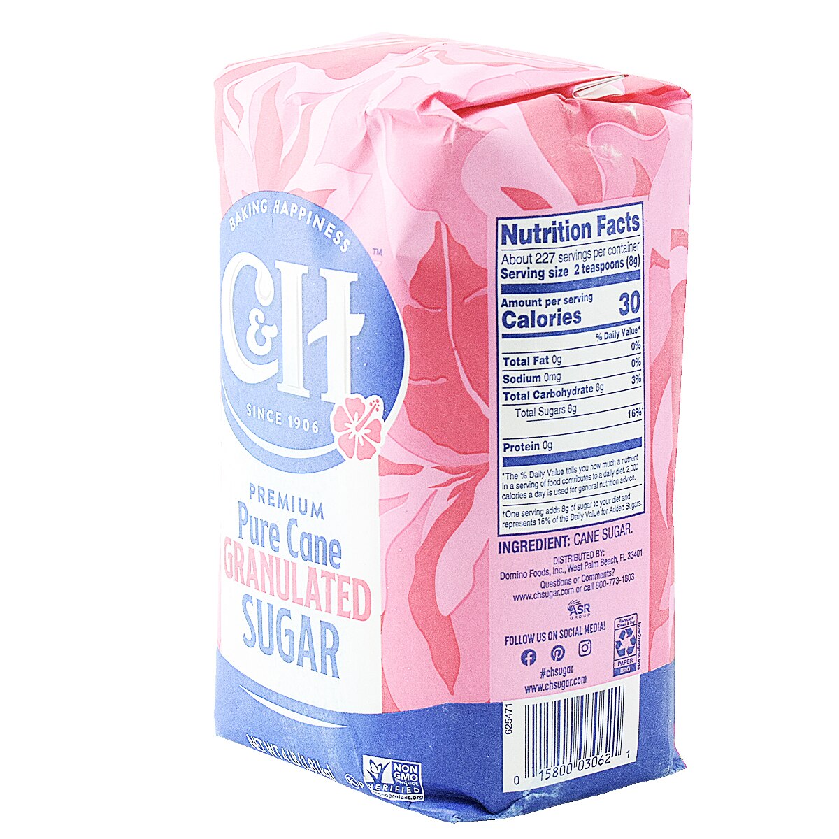 C&H Premium Pure Cane Granulated Sugar (4lb) ｜ 大統華超級市場美國