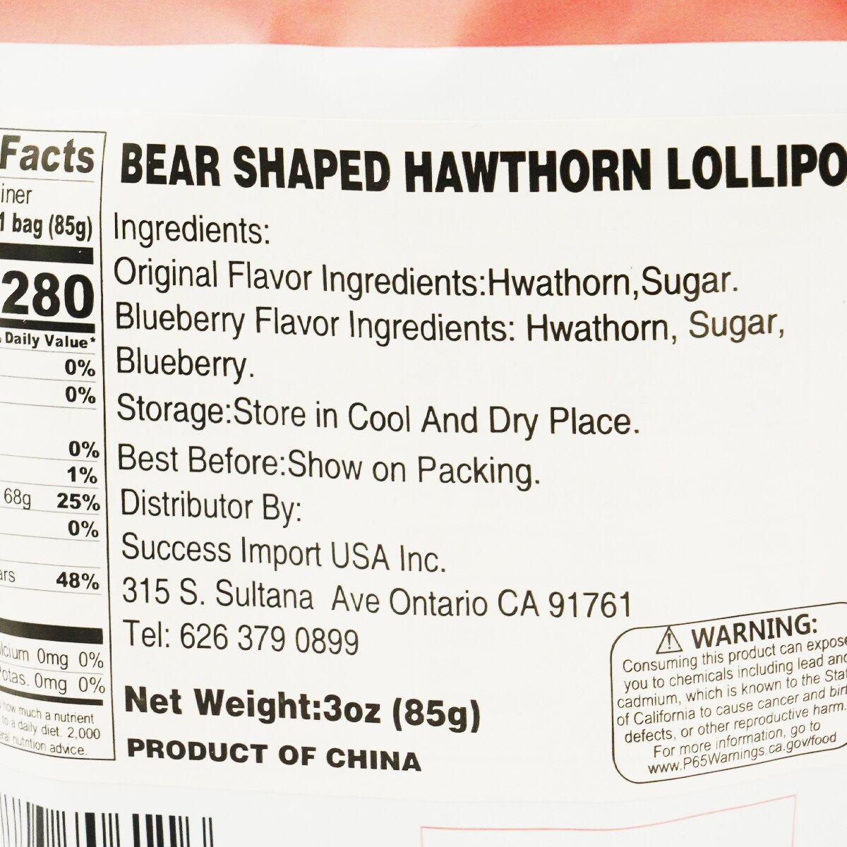 Lai Yi Pin Bear Shaped Hawthorn Lollipop (3oz) | T&T Supermarket US