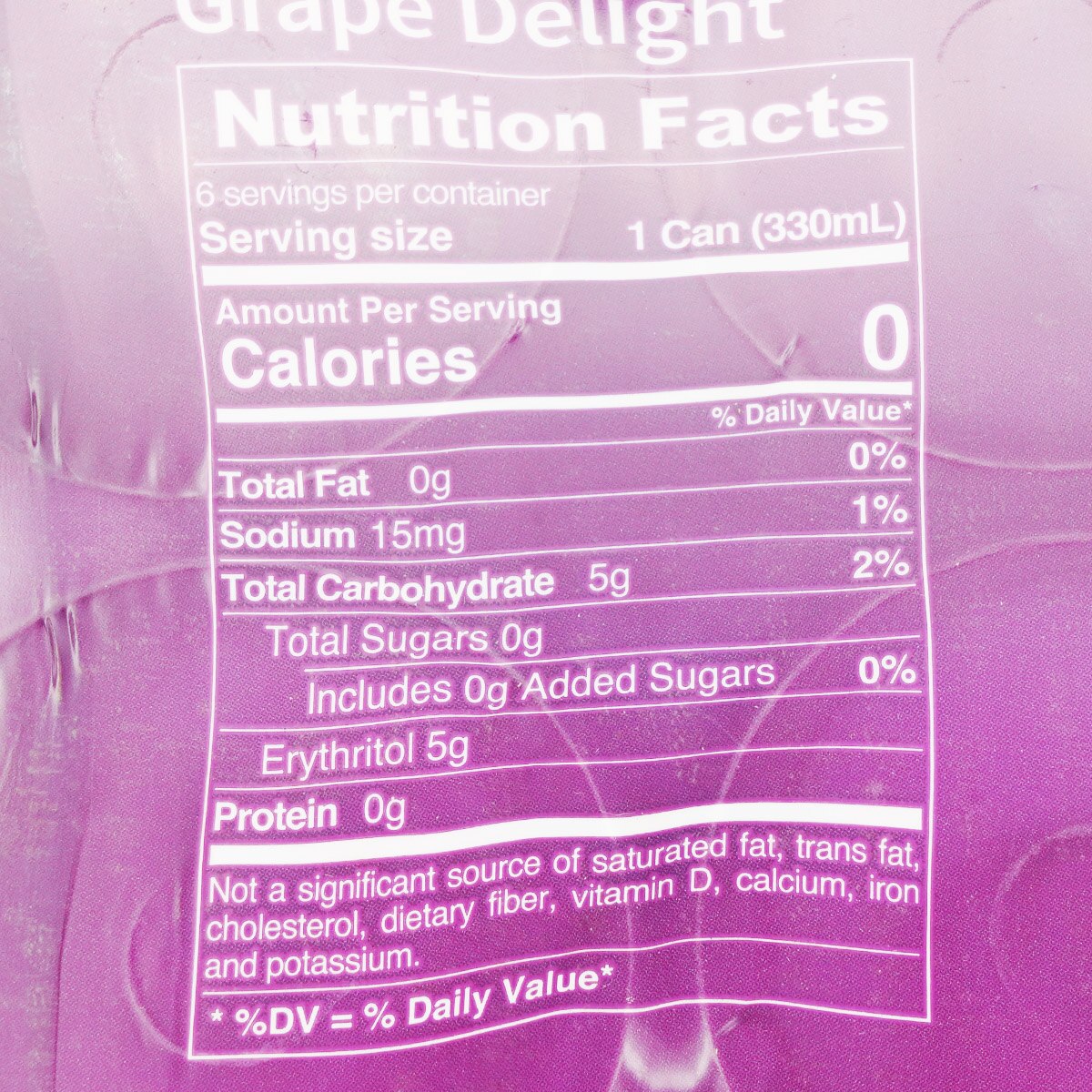 Chi Forest Sparkling Water Grape Delight Flavor (6x11.16fl.oz