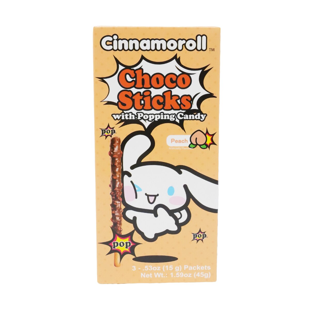 Sanrio Cinnamoroll Peach Choco Sticks (3x0.53oz) ｜ 大統華超級市場美國