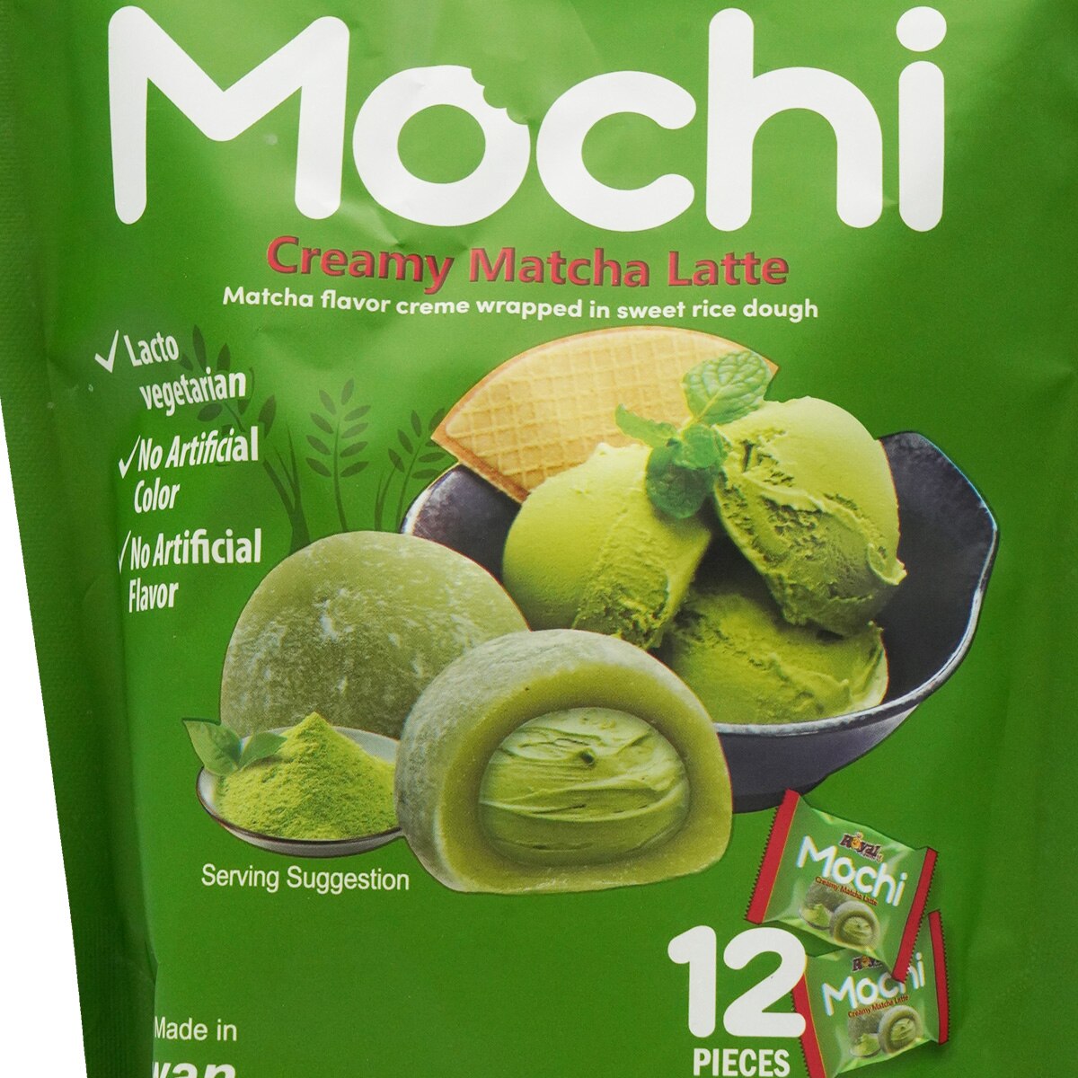 Royal Family Mochi - Creamy Matcha Green Tea Flavor (6.35oz) ｜ 大