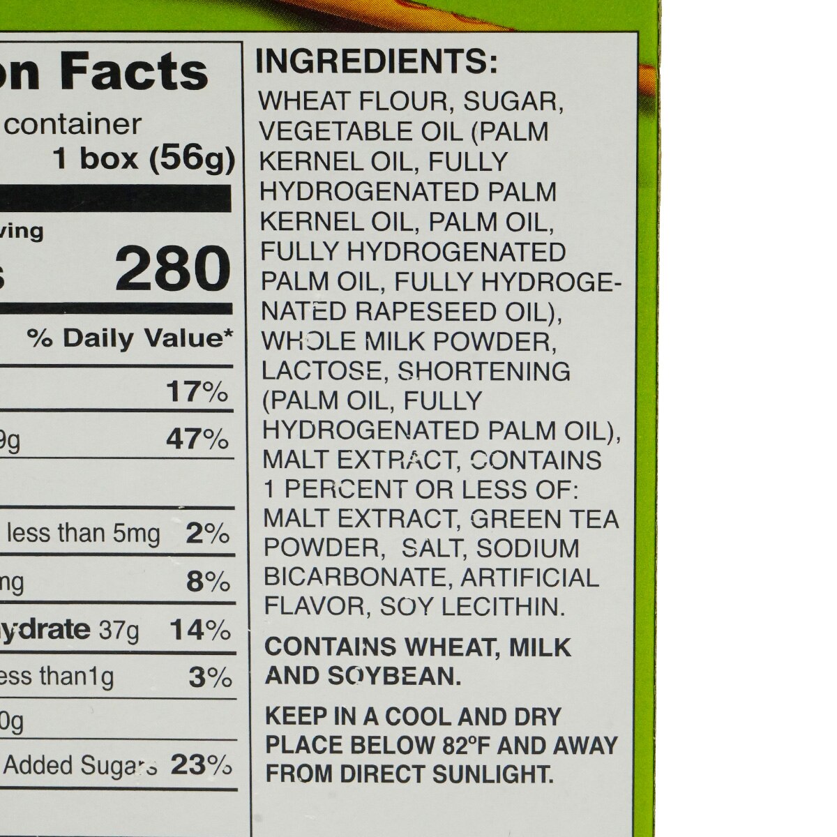 Glico Pejoy Matcha Green Tea Cream Filled Biscuit Sticks (1.98oz