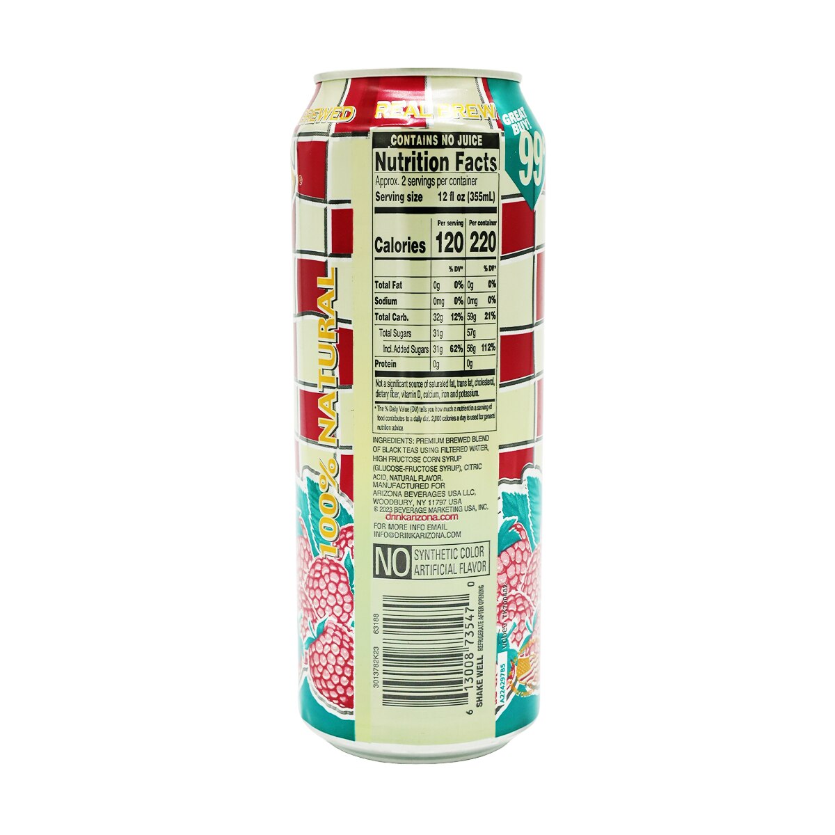 Arizona Iced Tea with Raspberry Flavor (22fl.oz) | T&T Supermarket US