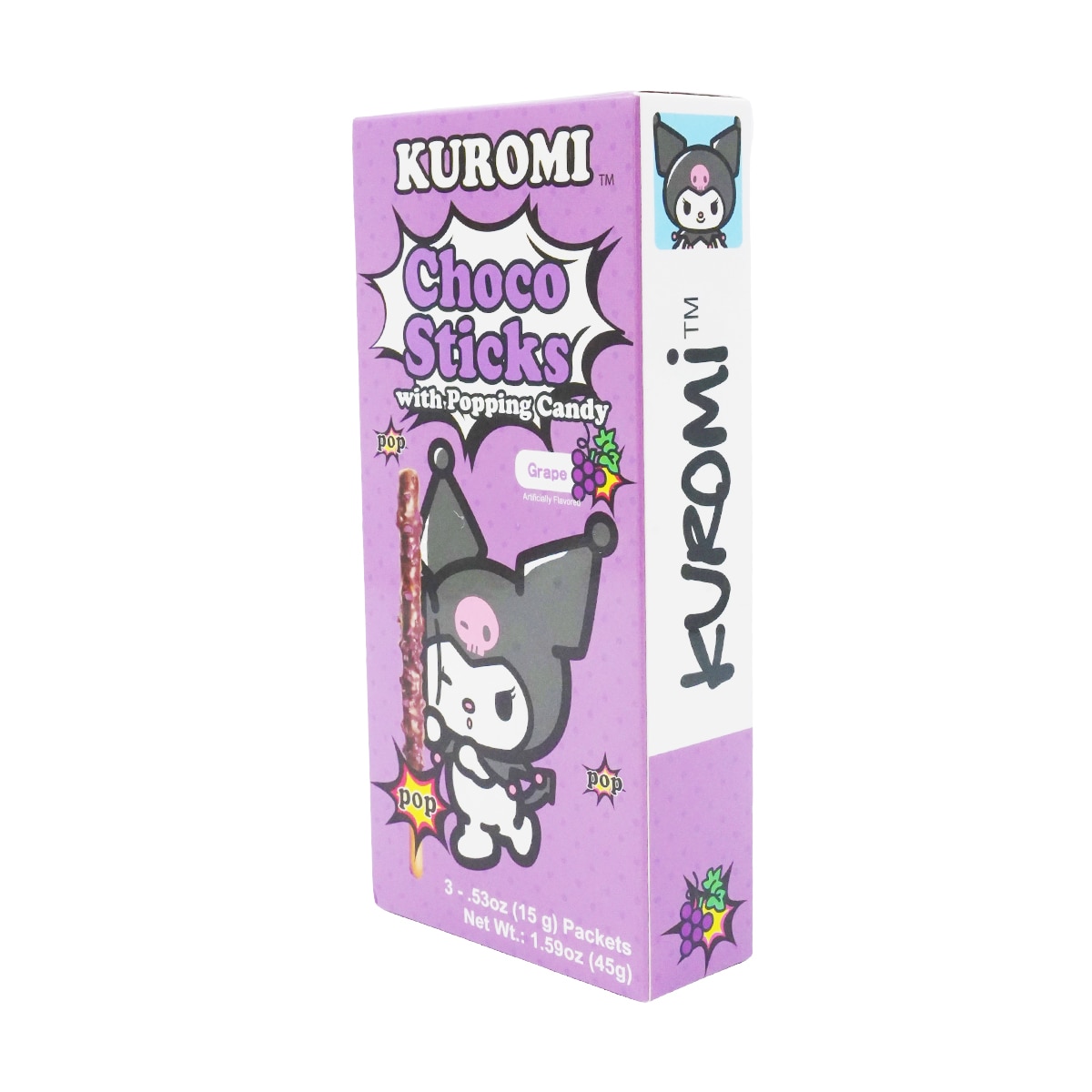 Sanrio Kuromi Choco Sticks - Grape Flavor (3x0.53oz) ｜ 大统华超级