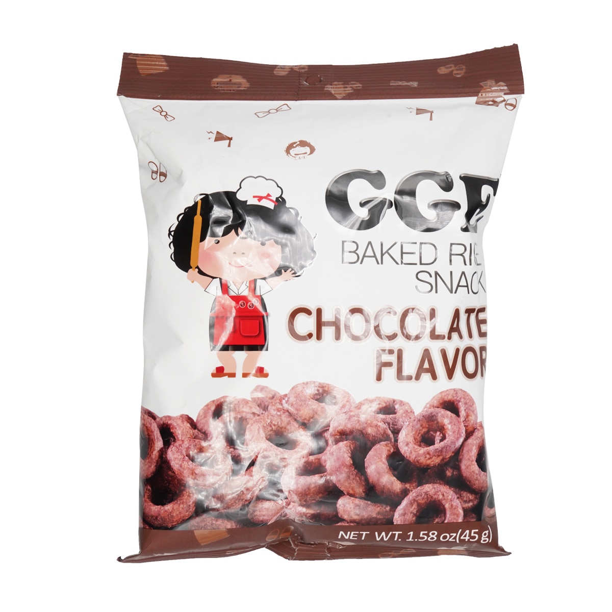 Wei Lih GGE Baked Rice Snack Chocolate Flavor (1.58oz) ｜ 大统华