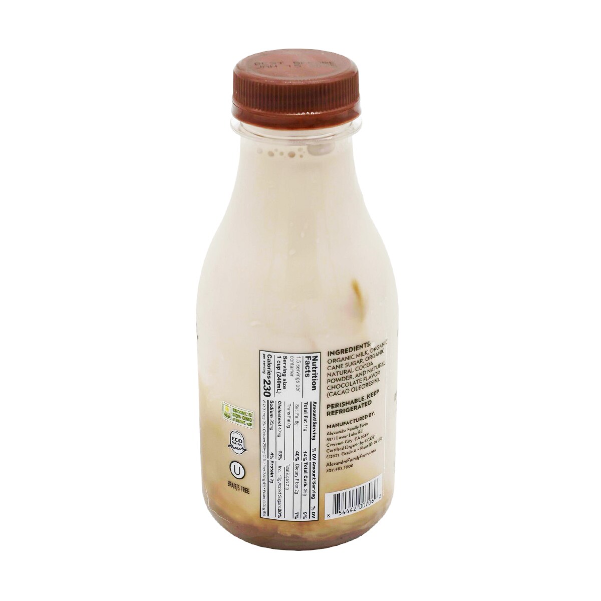 Alexandre Family Farm A2/A2 4% Fat Organic Chocolate Milk (12fl.oz
