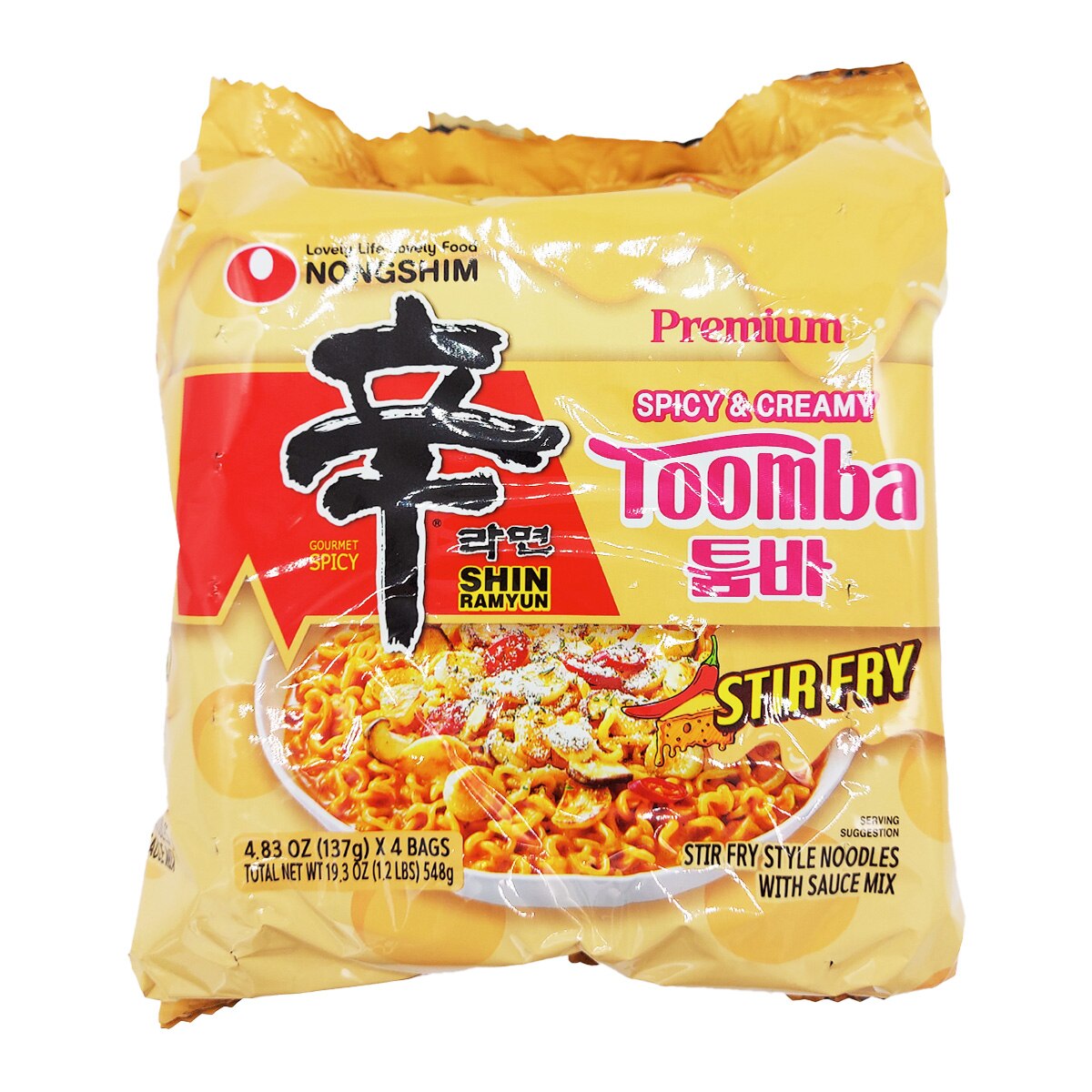 ★アングルショップ【TOM】即購入OK!!★ 农心Toomba 辣起司奶油辛拉面(4x4.83oz) | T&T Supermarket US