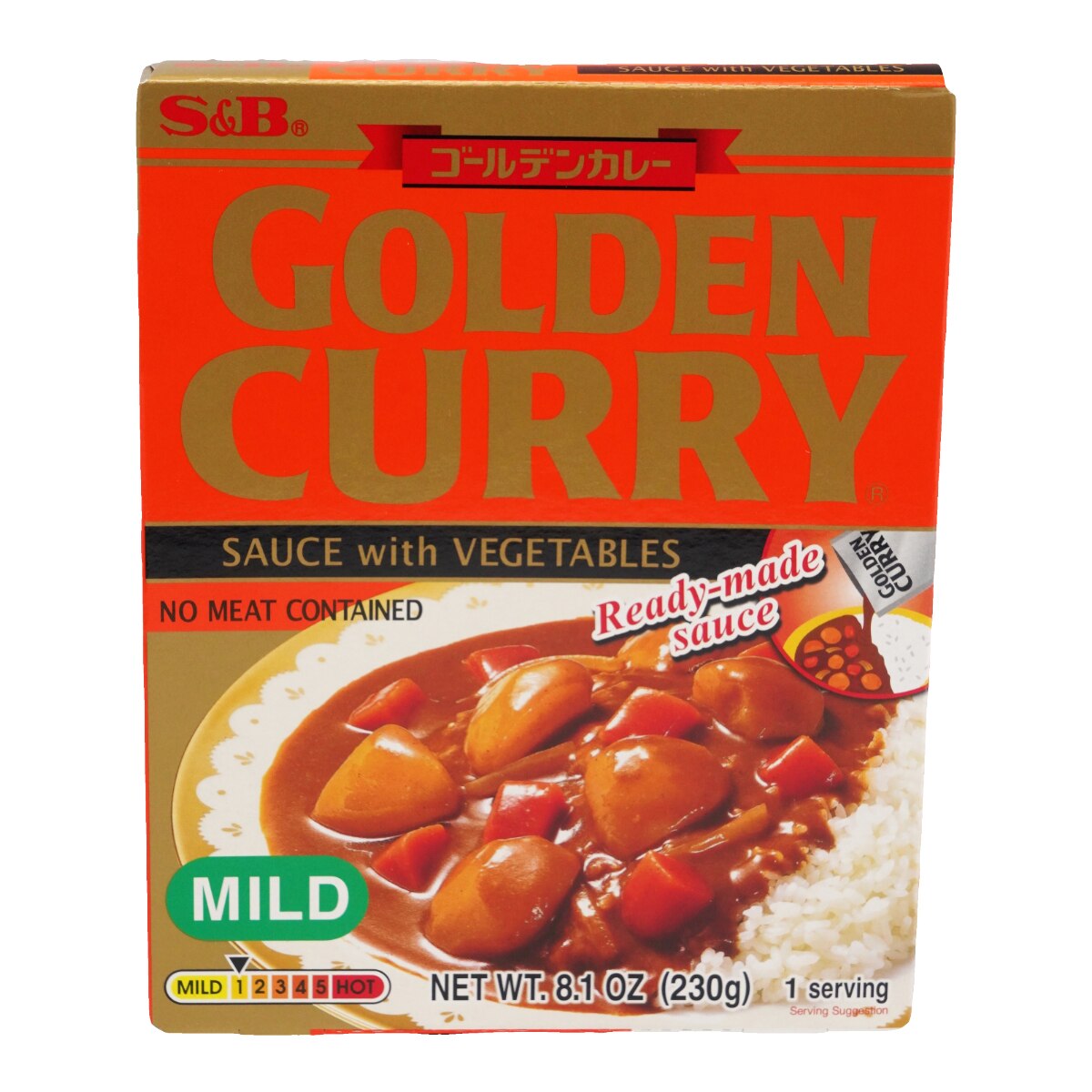 S&B Golden Curry With Vegetables - Sweet (8.1oz) | 大統華 S&B Golden Curry With Vegetables - Sweet (8.1oz) | 大統華