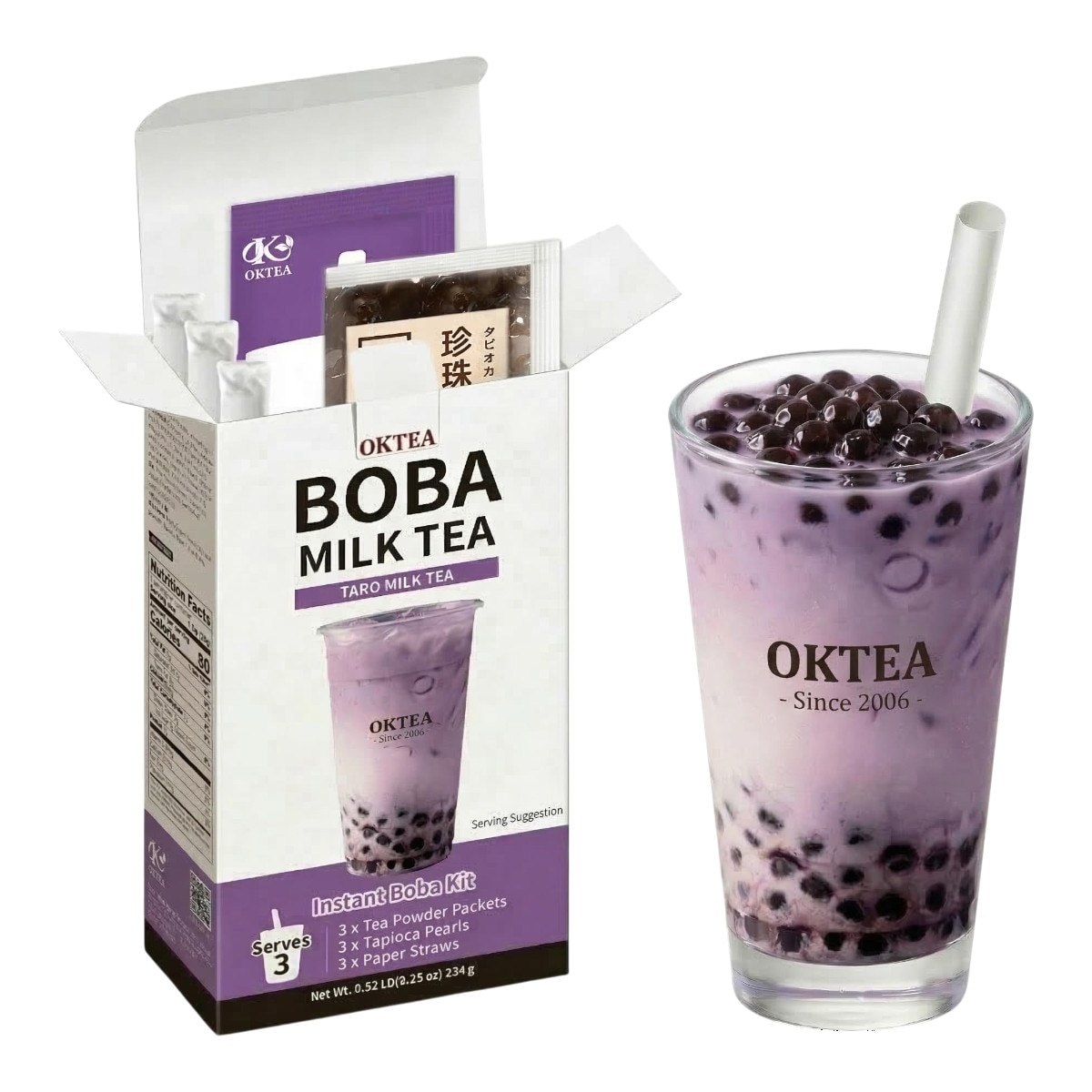 Ok Tea Taro Pearl Milk Tea (8.25oz) | T&T Supermarket US
