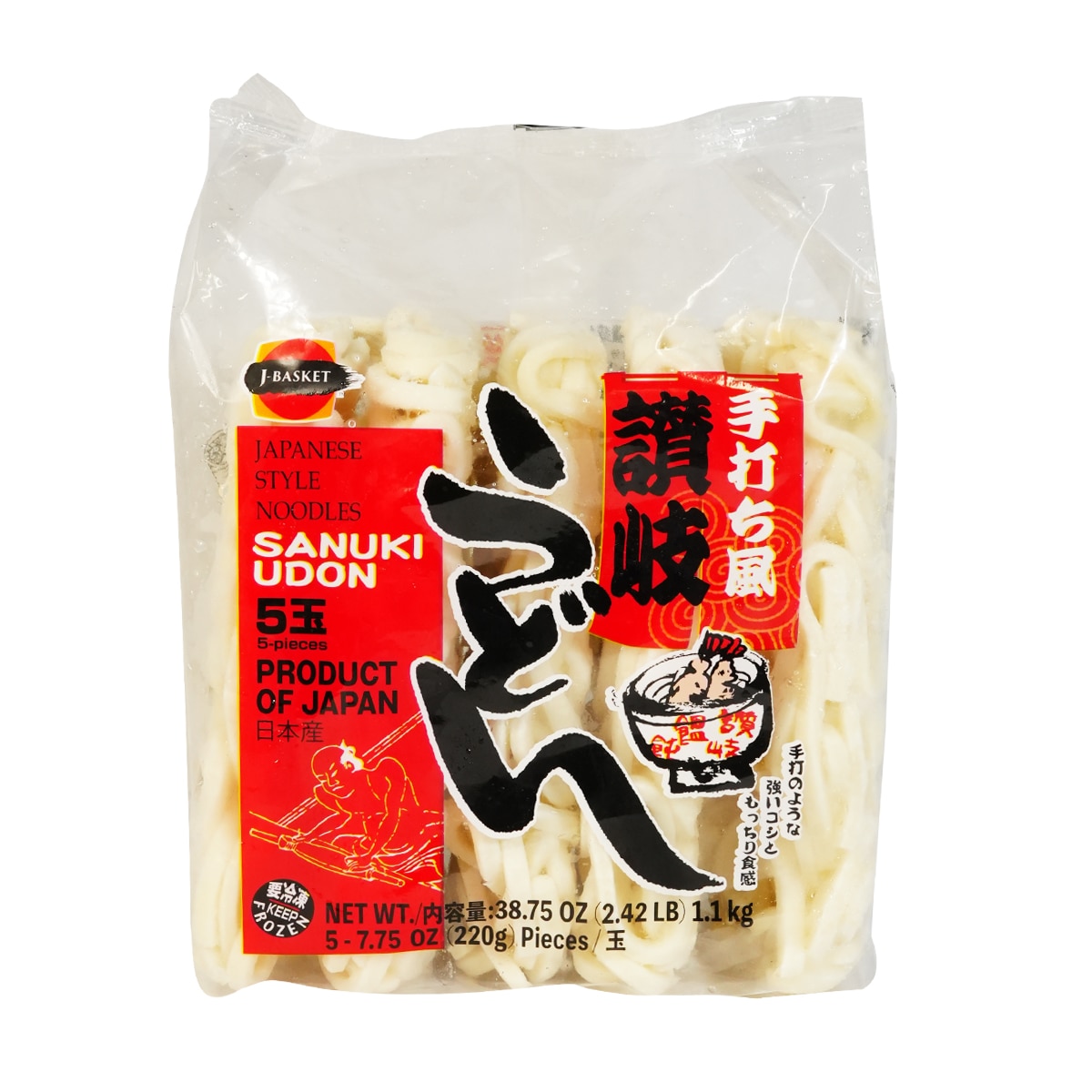 J-Basket 手打讚岐风乌冬面(5x7.75oz) ｜ 大统华超级市场美国