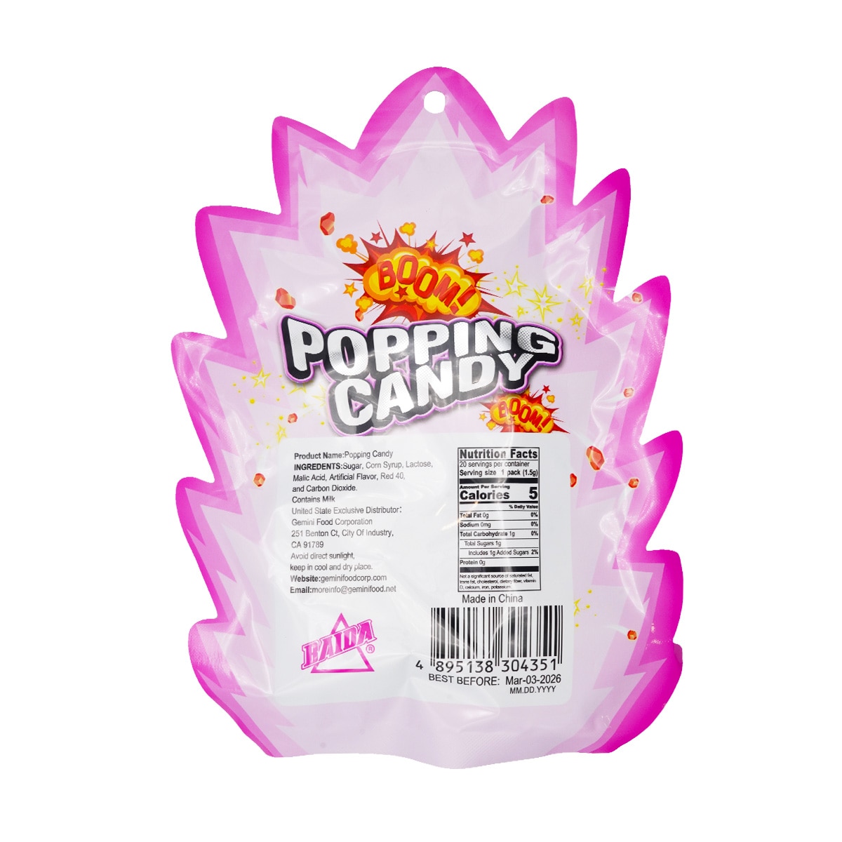 Yuhin Lychee Popping Candy (20x0.053oz) ｜ 大統華超級市場美國