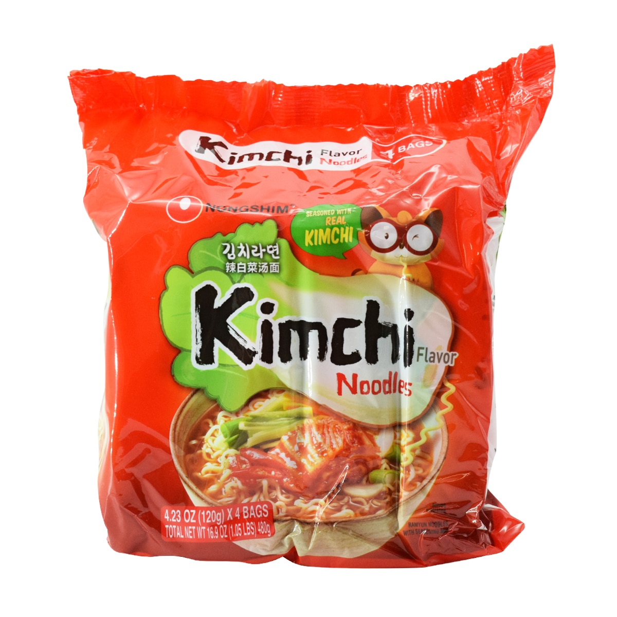 Nongshim Noodles - Kimchi Flavor (4x4.23oz)