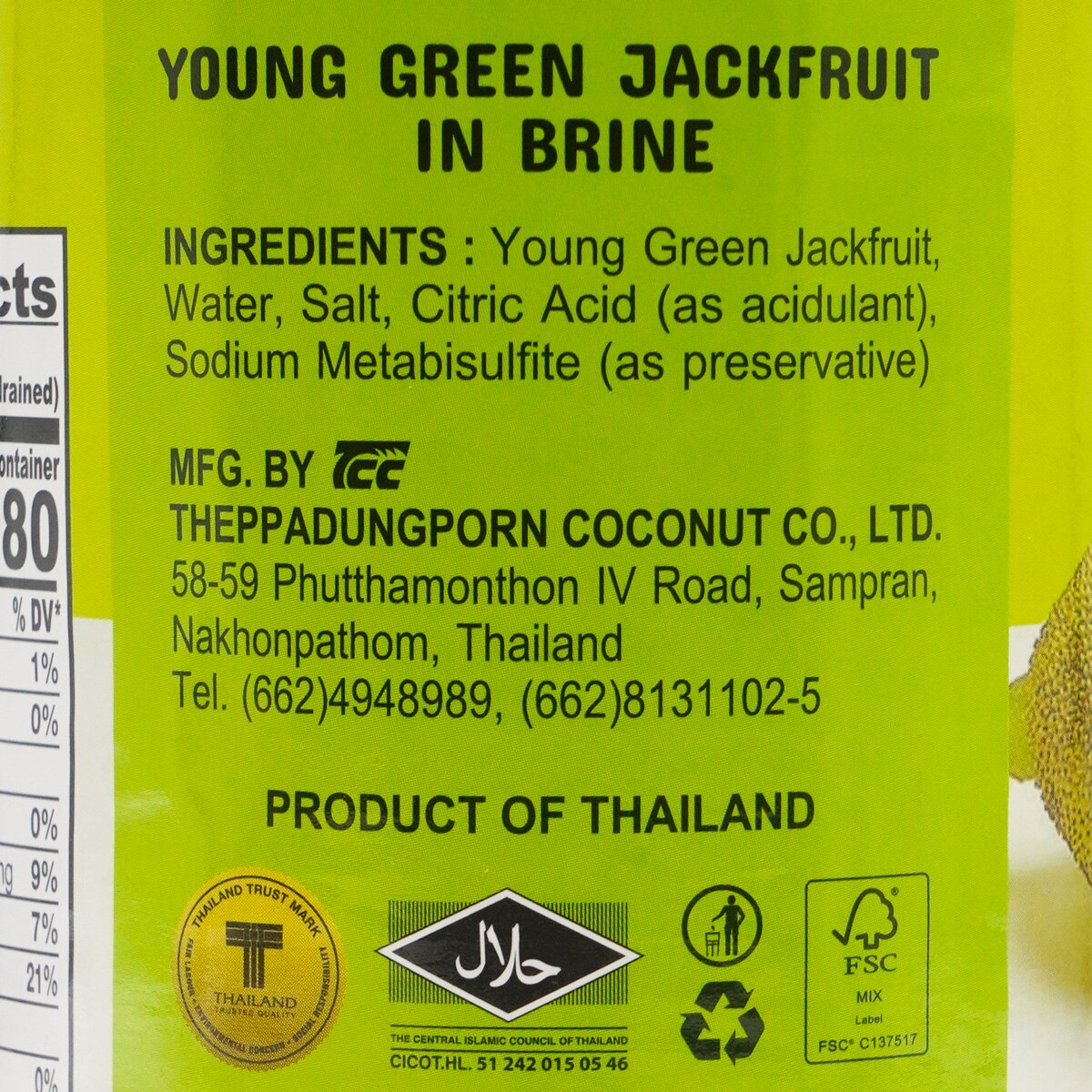 Chaokoh Young Green Jackfruit in Brine (20oz) ｜ 大统华超级市场美国