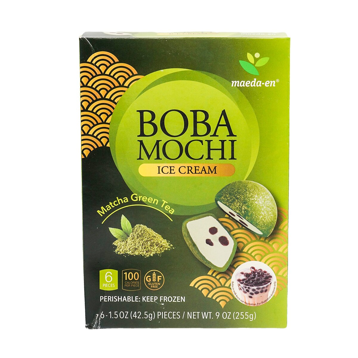 Maeda-En Mochi Ice Cream - Boba Matcha Green Tea (9oz) ｜ 大統華