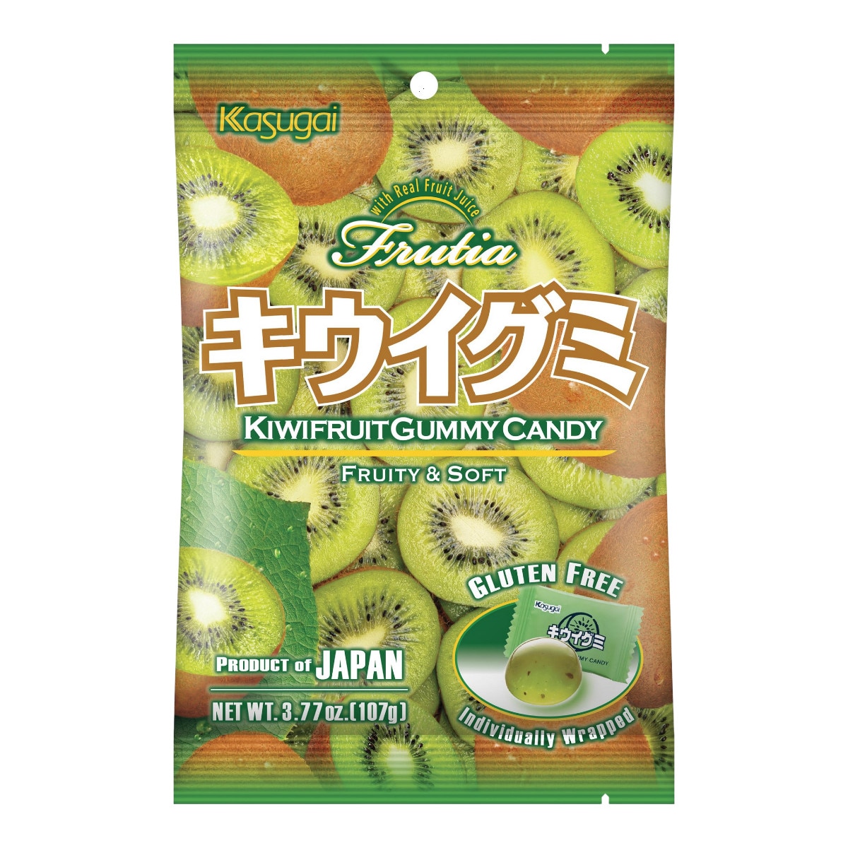 Kasugai Frutia Kiwifruit Gummy Candy (3.77oz) | T&T Supermarket US