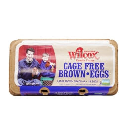 Wilcox Cage Free Brown Eggs - Large (18pcs)