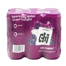 Chi Forest Sparkling Water Grape Delight Flavor (6x11.16fl.oz