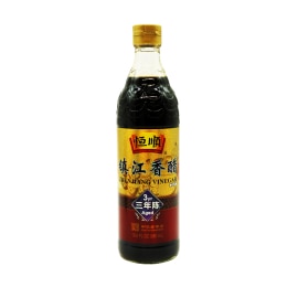 恆顺三年陈镇江香醋(19.6fl.oz) ｜ 大统华超级市场美国