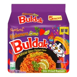 Samyang Stir-Fried Ramen - Habanero Lime Flavor (5x4.76oz) ｜ 大统