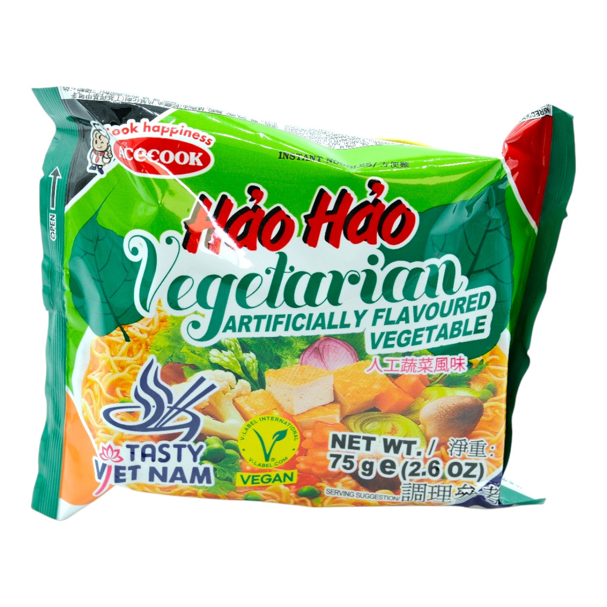 HAO ドン・フライ Acecook Hao Hao Vegetarian Instant Noodle (2.6oz) | T&T Supermarket US
