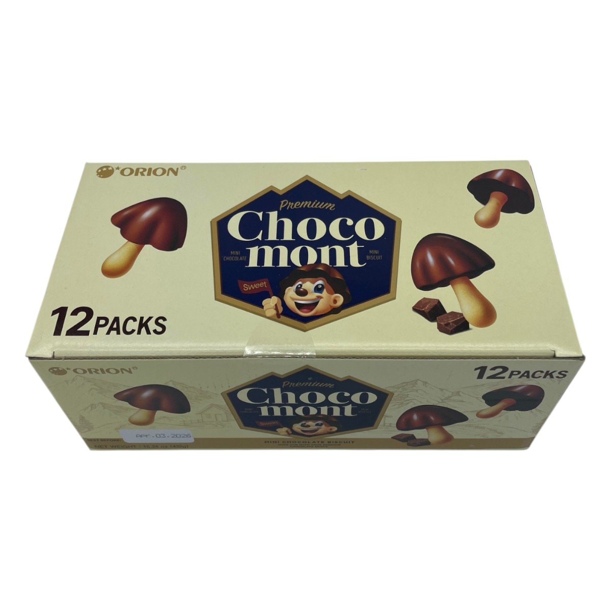 Orion Chocomont Biscuit with Chocolate Snack (12x1.27oz) ｜ 大統華