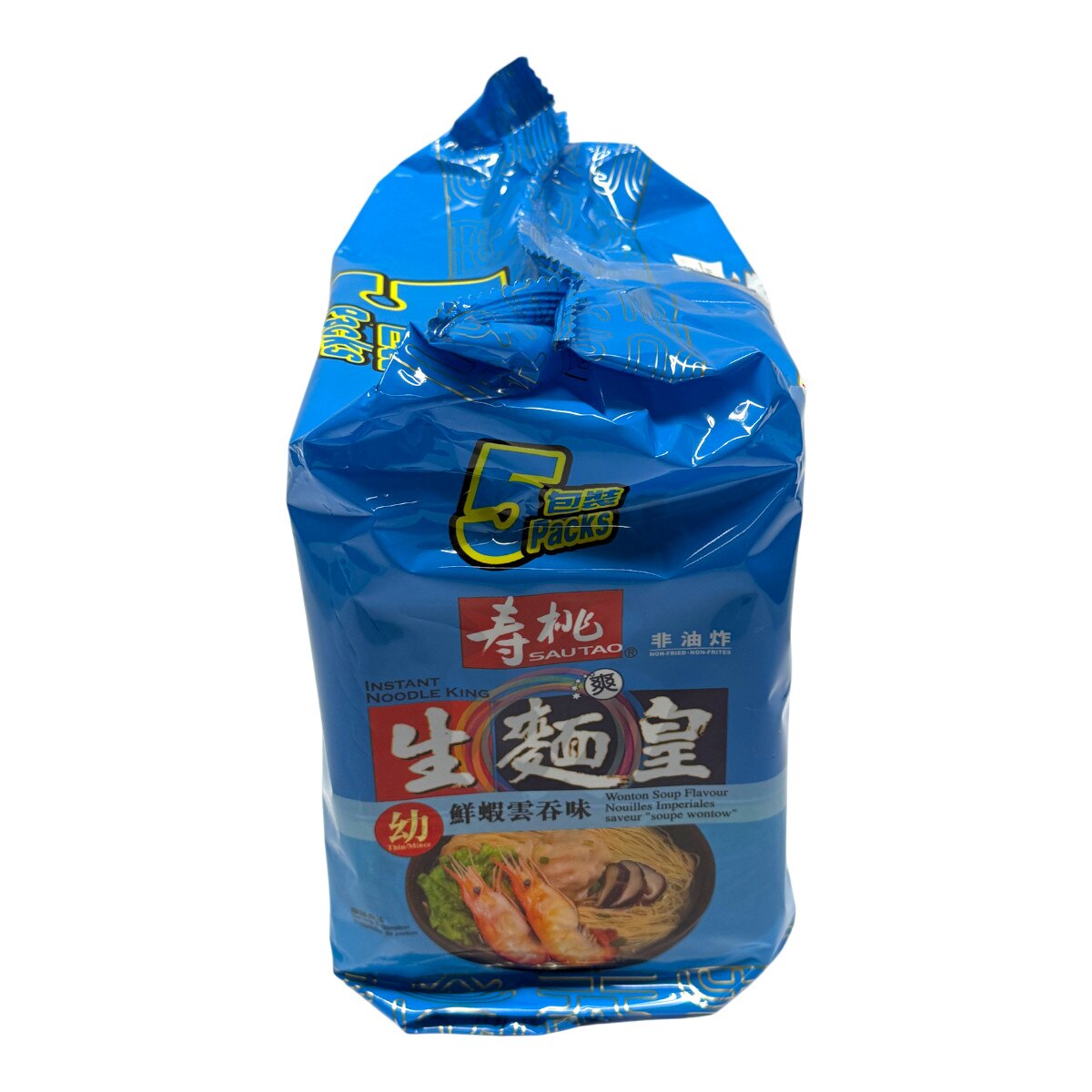 QT TODOWN 　サプリ 3袋 Sau Tao Instant Noodle King - Wonton (5x2.47oz) | T&T Supermarket US