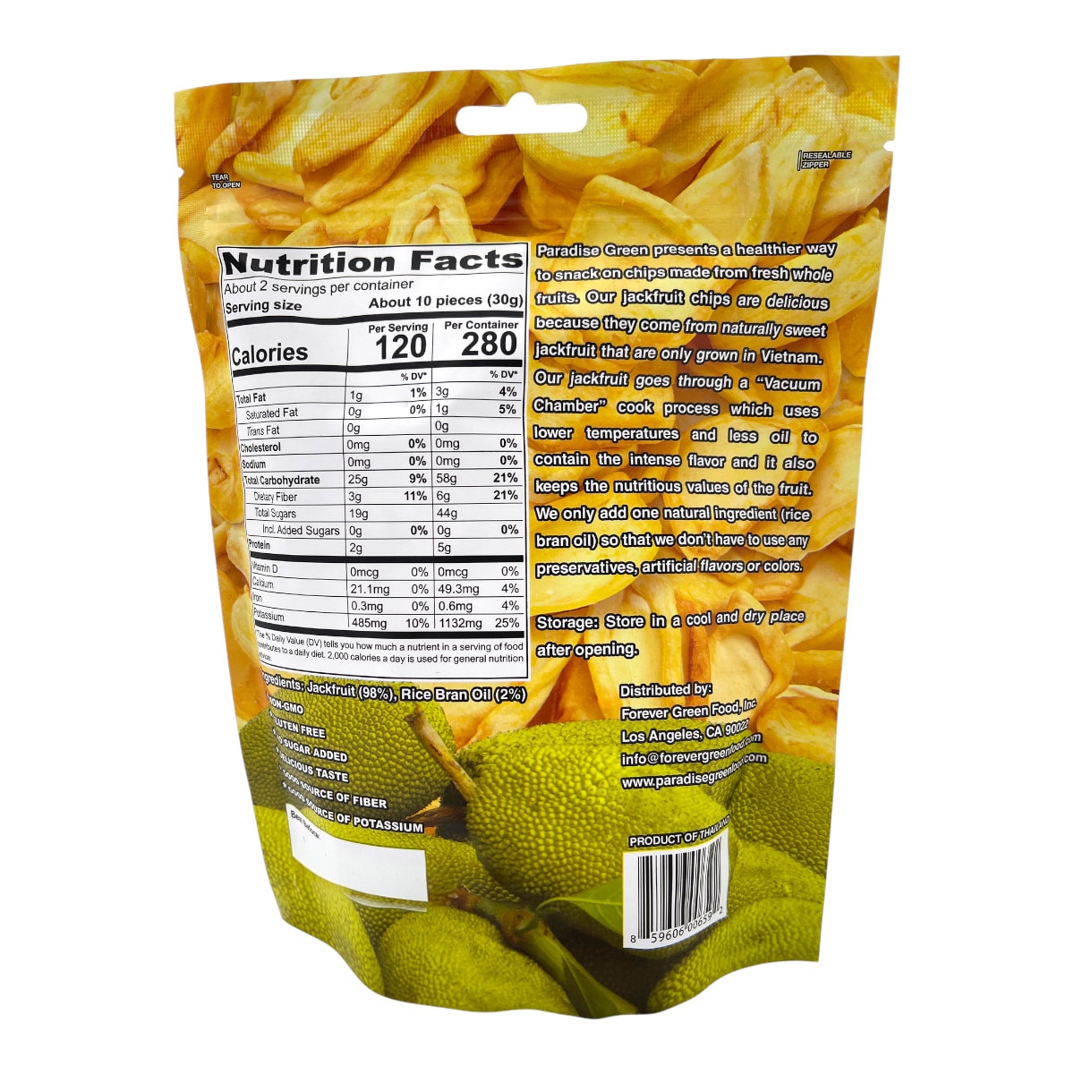 Paradise Green Jackfruit Chips (2.4oz) ｜ 大統華超級市場美國