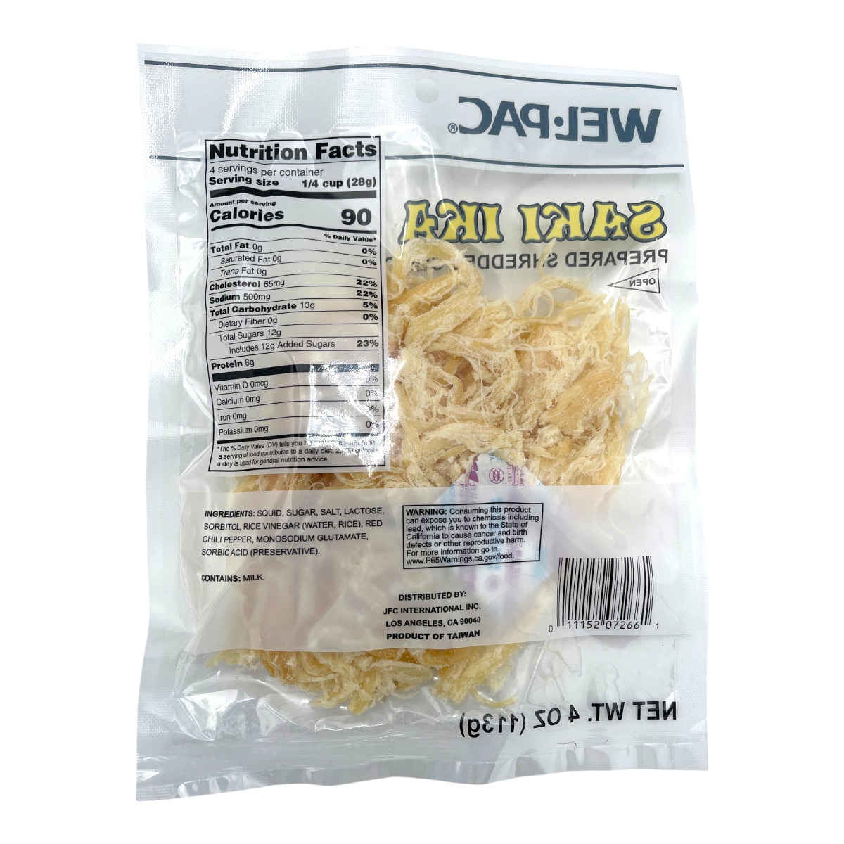 Welpac Saki Ika Shredded Squid (4oz) ｜ 大統華超級市場美國