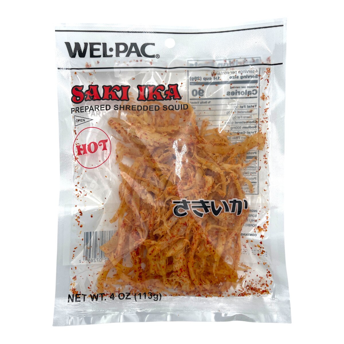 Welpac Saki Ika Hot Shredded Squid (4oz) | T&T Supermarket US
