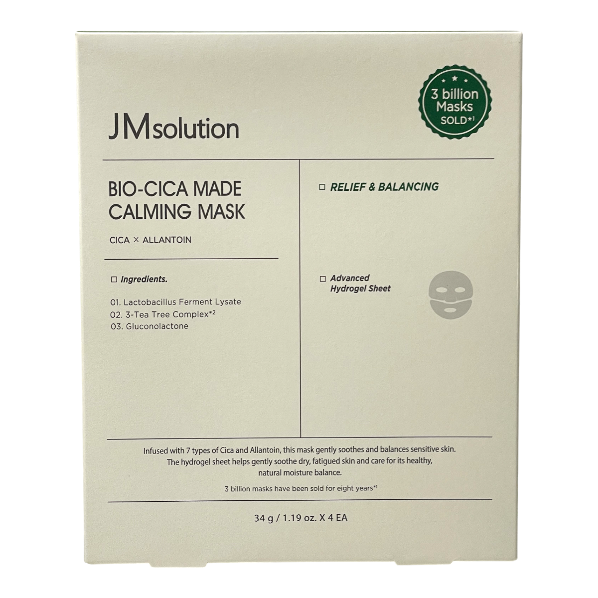 JM Solution Bio-Cica Made Calming Mask (4pc) | T&T Supermarket US