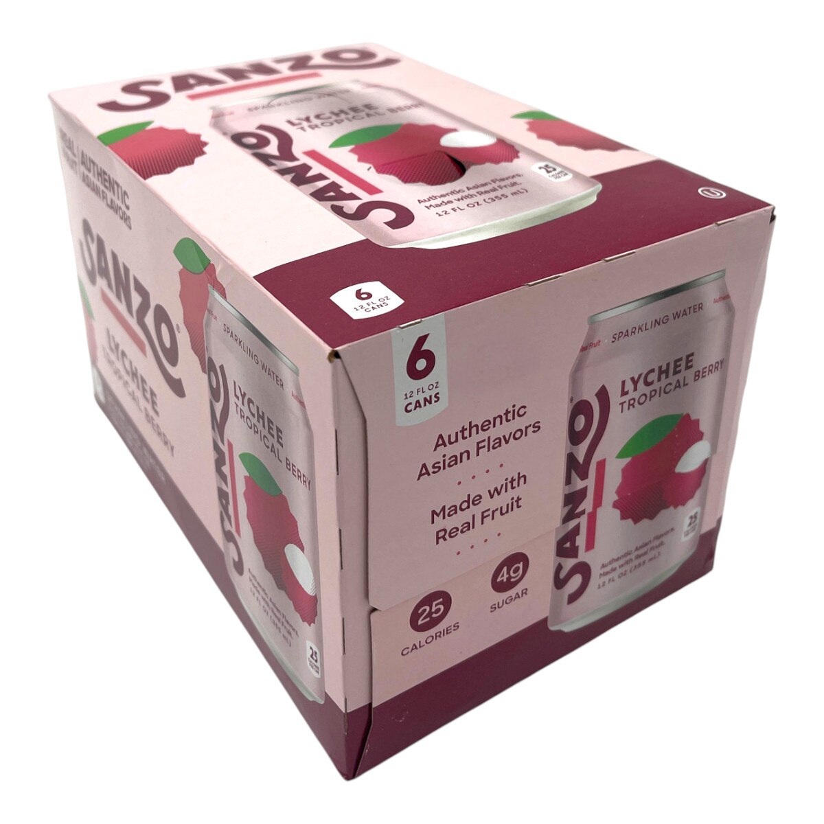 Sanzo Sparkling Water Lychee Tropical Berry (6x12fl.oz) ｜ 大統華