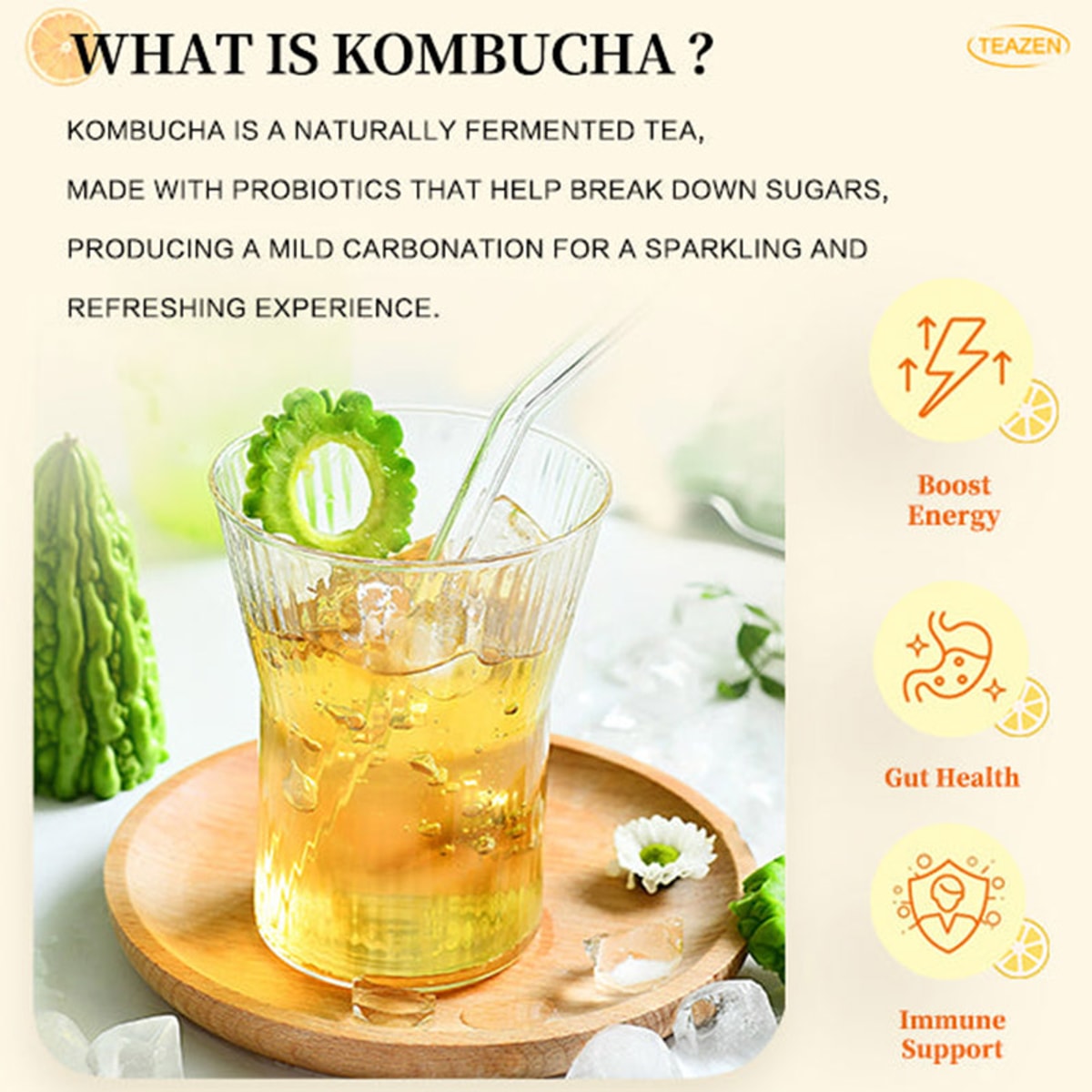 Teazen Korea Plum Flavored Kombucha (10x0.17oz) | T&T Supermarket US