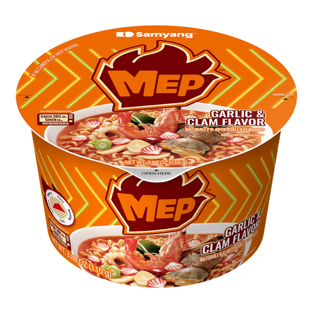 Samyang MEP Garlic & Clam Cup Noodle (3.88oz) ｜ 大统华超级市场美国